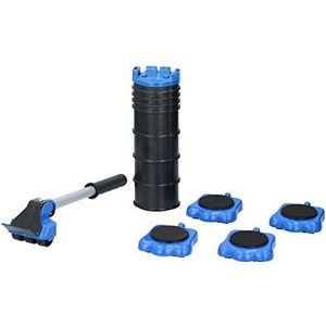 KINZO Meubel-glijder, 4 wielen, 8 hoogteregelaars, stabiele transporthulp voor het veilig transporteren van meubels, wasmachines etc, belastbaarheid 300 kg per rol, verhuishulp, transportstep