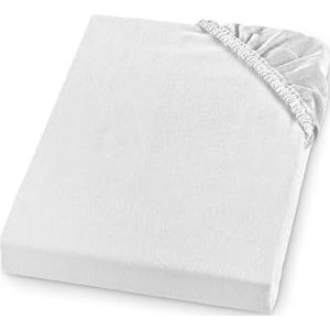 sleepling Dik flanellen hoeslaken, flanel, Made in Germany, 100% katoen, elastiek rondom, matrassen tot 23 cm hoog, elastiek rondom, Oeko-Tex, wasbaar tot 95 graden, 140 x 200, wit