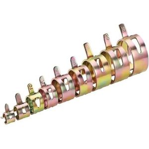 Een kaartje voor de kaartjes, 10 stuks 4 mm-22 mm vacuüm siliconen slangklem auto's veerklem brandstof olie water slang buisklem(ID 8mm)