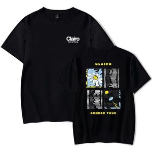 Clairo Tee Mannen Vrouwen Mode T-Shirt Unisex Cool Korte Mouw Shirt Zomer Kleding XXS-4XL, Zwart, XL