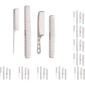 10 set 4pack/lot Ergonomische Handvat Voor Meer Comfortabele Haar Kammen Ervaring Comfortabeler Om Metalen Haar Snijden Kam, Mat zilver