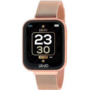 LIU JO Unisex Smartwatch Teen in de kleur: roségoud met stalen armband, diameter behuizing: 42 x 37 mm, SWLJ054