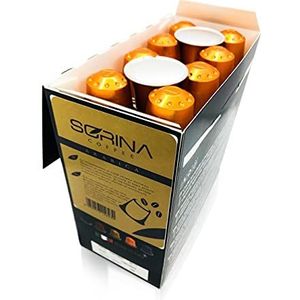 SORINA Aluminium Kaffeekapseln - ROMA ITALIANO Aluminium koffiecapsules - Evenwichtige mix van 50% Arabica en 50% RobustaRij (Arabica, 50 Kapseln)…