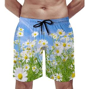 Daisy Flower zwembroek met zakken zomer strand badpak shorts grappige boardshorts voor mannen M