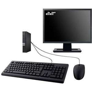 PC Dell Optiplex 3040 micro-display, 22 inch, Intel I3-6100T RAM, 16 GB SSD, 480 GB, W11 WiFi (gereviseerd)