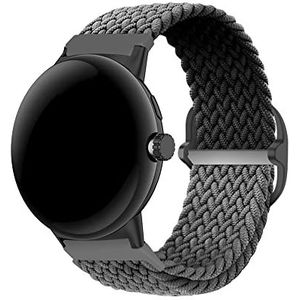 iPartsonline Horloge Stretch Band Compatibel met Google Pixel Watch Smartwatch Nylon Geweven Band Gevlochten Solo Loop Sport Vervanging Polsband Armband