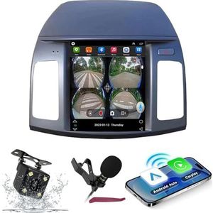 Android 15 Autoradio Navi voor H-yundai Elantra (2008-2015) 9,7 ""Touchcreen DVD Multimedia Player met Draadloze Carplay Autoradio GPS Navigatie FM BT Ontvanger 5G-WiFi HIFI SWC DSP MIC,8g+128g