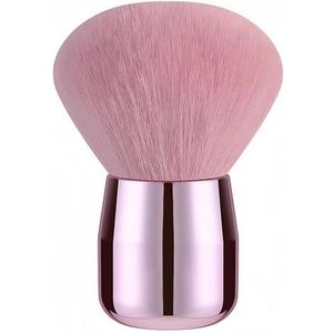 RUNGANG Nail Art stofborstels, nagelstofpoeder remover borstel, nail art stofreiniger borstel, zachte Kabuki reinigingsborstel voor make-up - roze