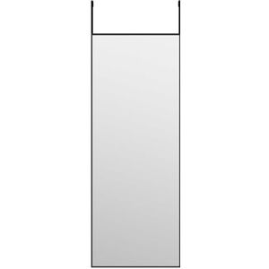 vidaXL Deurspiegel 30x80 cm glas en aluminium zwart