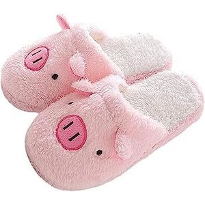 Sloffen Beer Varken Vrouwen Slippers Gezellige Fleece Memory Foam Konijn Dier Pluche Huis Slippers Indoor Outdoor Winter Warme Slaapkamer Schoenen Comfortabele Pantoffels