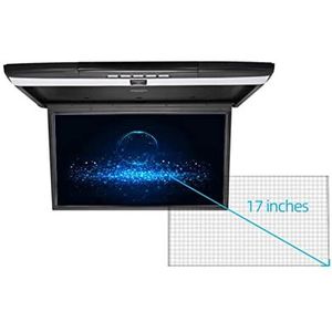 Draagbare dvd-speler voor videospelers op hoofdsteunen in auto's 17.3 Inch Auto Monitor HD Lcd-scherm Auto Plafond Dak Mount Display Multimedia TV Auto Video Player HDMI IR FM Link met HD-roterend sch