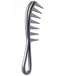 DieffematicSZ kam Pcs Wide Tooth Shark Plastic Comb Detangler Curly Hair Salon Hairdressing Comb Massage For Hair Styling Tool For Curl Hair (Color : Gray)