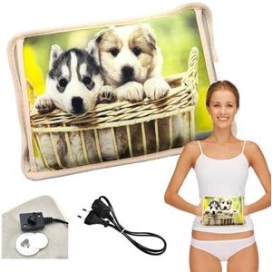 Powersell - Elektrische Warmwaterkruik | Zacht Pluche | Verlicht Spanning | Langdurige Warmte Tot 5 Uur | Hand- en Voetwarmer | Oplaadbaar | Max. Temp. 75°C, Pluche Dier