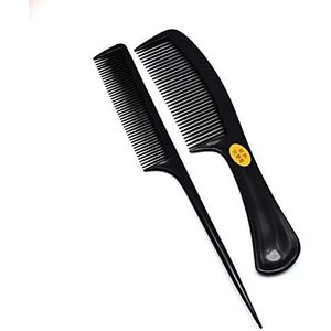 DieffematicSZ kam 2 stks Haarkammen Antistatische koolstofhaar Kammen Hoge Kwaliteit Pro Haar Styling Gereedschap Kappers Haarverzorging Kappers Handvat Borstel