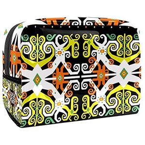 Geometrische Driehoek Ster Roze Geel Make-up Tas voor Portemonnee Draagbare Reizen Organizer Tas voor Toiletartikelen Schoonheidstas Waterdichte Geometrische Driehoek Ster Roze Geel Cosmetische Tassen voor Vrouwen