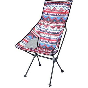 Campingstoel Reizen Ultralichte Klapstoel High Load Outdoor Camping Chair Portable Beach Hiking Picknick Seat Fishing Chair Klapstoel Vouwstoel (Color : Rot, Size : Extra Large)