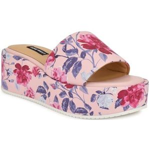 NINE WEST Copen damessandalen, tuinprint mystiek roze Multi 660, 42 EU, Print Mystiek Roze Multi 660, 42 EU