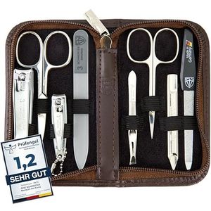 Drie zware manicureset nagelset 'NAPOLI' bruin