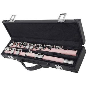 fluit instrument Roze 16-gaats Dwarsfluit Met E-sleutel Houtblazers Gesloten Gat C-toon Nikkel Zilveren Sleutel Wit Messing Pijp Met Doosje flute instrument