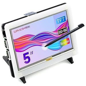 Waveshare - 5 inch Display - Monitor - 800x480 - Resistieve Touchscreen - HDMI