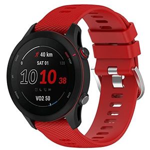 Yikamosi Compatibel met Garmin Forerunner 255 Bandje,22MM Snelle release Zachte Siliconen Roestvrij stalen sluiting Vervangende Bandje voor Garmin Forerunner 255/Venu 2,Rood