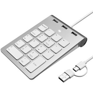 Suejezt Nummerstootkussen en USB 2.0 Hub, Draagbaar Ultra Slank 2.4GHz 10 Zeer belangrijk USB-Toetsenbord