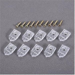 shuaiyu 10 Stuks Plastic Glas Retainer Clips Spiegel Klem Kledingkast Bevestigingsbeugel Houder Gesp Kast Plank Ondersteuning Meubels Connector ( Color : 25mm-03 )