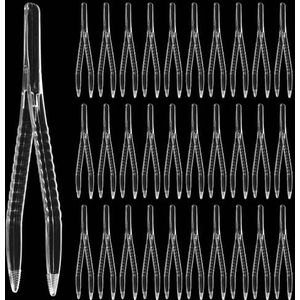 Tick Pincet, 50 Stuks Plastic EHBO Pincet 12,3 Cm, Eerste Hulp, Ideaal Voor Gezondheid en Schoonheid, Medische Doe-Het-Zelf Kunst en Ambachten