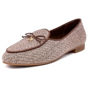 Nautica Vrouw Platte Loafers Luxe Designer Penny Schoenen Slip On Ballet Comfortabele Dagelijkse Mocassins Voor Werk Kantoor Outdoor, Bruin Wit, 8