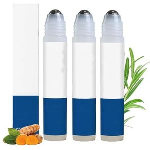 Rozemarijn haargroeiserum om op te rollen, haargroeiolie voor hoofdhuidmassage met 3% rozemarijn voor dikker en sterker haar, vermindert haaruitval en stimuleert de haarzakjes (3 stuks)