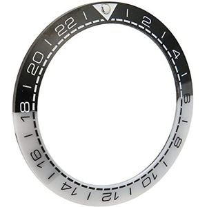 LJCM Bezel Insert, Krasbestendige 41.5mm Clock Bezel Ring Stijlvol voor Thuis, Zwart en Wit