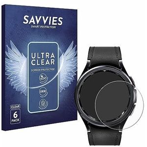 Savvies 6x Schermbeschermer voor Samsung Galaxy Watch 6 Classic (47 mm) Screen Protector Ultra Transparant