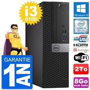 Dell PC OptiPlex 5050 SFF Intel i3-6100 RAM 8 GB harde schijf 2 TB HDMI Windows 10 WiFi