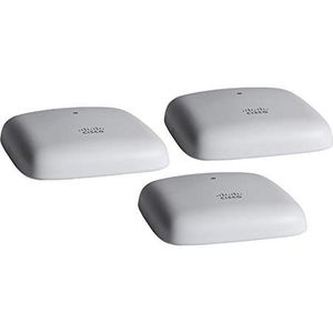 Cisco Zakelijk 140AC Wi-Fi-toegangspunt, 802.11ac, 2x2, 1 GbE-poort, plafondbevestiging, 3-pack bundel, beperkte levenslange bescherming (3-CBW140AC-B)