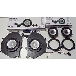 Alpine set met 6 luidsprekers voor Renault Clio 4-serie 12-20 - voor en achter - zwart - luidsprekers - 2 jaar garantie - klassiek - voor auto's