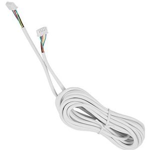 Kabel 5-aderige, ronde, flexibele koperen kabel, geschikt voor video-deurbel-intercominstallatie, 15 m, 0,3 mm2