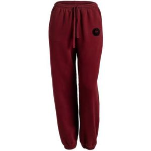 M MARAT Katoenen joggingbroek voor dames Lichtbruin | Donkerrood - L