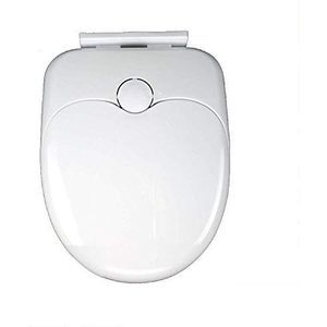 Toiletzitting Toiletbril met kinderzitje Ingebouwde familietoiletbrillen met kleine zitting, dempend, gemonteerd toiletdeksel for volwassen kinderen, Geel-U (Blauw V) (Color : White, Size : U)