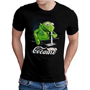 OM3® - Enjoy-Cocaine-Frog - T-shirt | Mannen | Kokain cult logo Drug Fun Graphic Shirt | S - 4XL