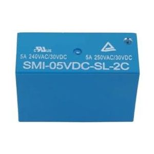 GFSRSWBX 10 Stks SMI-2P Serie DC 05V 12V 24V PCB Mount 8Pin Mini Power Relais 5A/250VAC (10 Stks 5VDC)