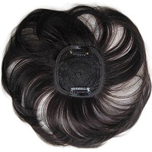 Menselijk Haar Top Piece Bang - 6 ""Clip on Crown Hair Topper voor vrouwen met dunner wordend haar door Yair Yangtze (donkerbruin)