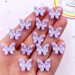 50st AB Hars Glitter Kristal Vlinder Decor Plaksteen Strass Knoppen Applicaties Accessoires DIY Bruiloft Plakboek Ambachten-P