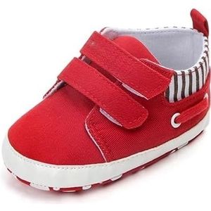 Pasgeboren Baby Jongens Schoenen Pre-Walker Zachte Zool Kinderwagen Schoenen Baby Schoenen Lente/Herfst Canvas Sneakers Bebes Trainers casual Schoenen (Color : Red053, Size : 13cm)