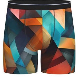 351 Geometrische Tribal Driehoek Vintage Kleurrijke Heren Boxers Stretchy Boxers Shorts Klassieke Sport Slips Sneldrogend Sport Ondergoed, Boxerslip 2836, L