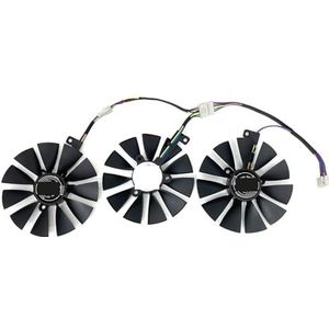 87MM 7P FDC10U12S9-C T129215SH 12V koelventilator voor ASUS voor ROG STRIX RTX2060 2060S 2070 grafische kaartkoelerventilator(Black 3-Fan T12)
