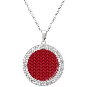 Rode Draak Schaal Hanger Ketting Voor Vrouwen Mode-sieraden Custom Verjaardag Kerst Valentijnsdag Gift Zilver-stijl