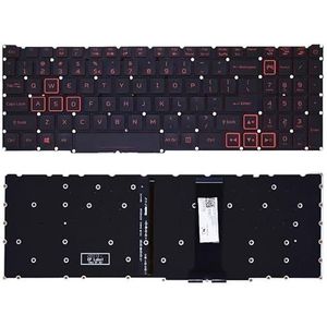 Amerikaans toetsenbord met achtergrondverlichting voor Acer AN515-54/55/43 AN715-51 N18C3 N18C4 N18I2 N18I3(Red Backlit)