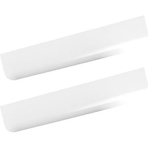 Lade onzichtbare handgreep,keuken handgrepen, Verborgen handgrepen Onzichtbare deurknop Garderobe Keukenkastje Vingerrand Pull Wit 2 stuks (gatafstand 128 mm) (Color : White, Size : Overall length 8