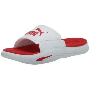 PUMA Heren Softridepro Slide Sandaal, Wit-voor All Time Rood, 7 UK, Puma Wit voor alle tijden, rood, 40.5 EU