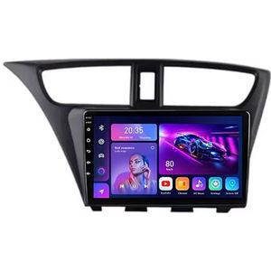 9"" 2 DIN Android 14 Autoradio Stereo voor Honda CIVIC 9 2012-2017 met draadloze CarPlay Backup Camera Stuurwielbediening GPS Navigatie Bluetooth(L300(4+64G))